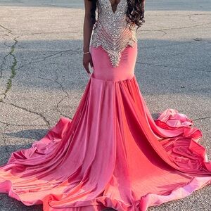 Elegant Pink Evening Gown